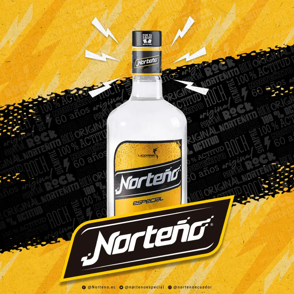 Botella de Norteño 750 ml Aguardiente - Licorería al norte de Quito con entregas a domicilio las 24 horas La Huequita Quiteña