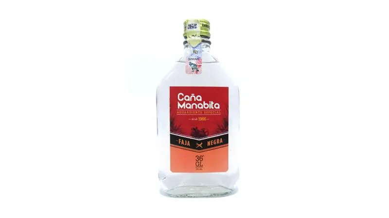 Botella de CAÑA MANABITA 375ML de Aguardiente - Licorería al norte de Quito con entregas a domicilio las 24 horas La Huequita Quiteña