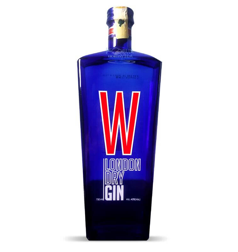 Botella de GIN W LONDON AZUL de Gin - Licorería al norte de Quito con entregas a domicilio las 24 horas La Huequita Quiteña