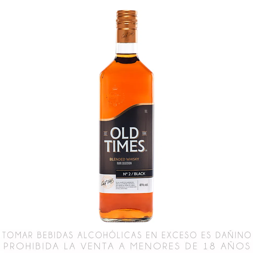 Botella Old Times Negro 750ml de whisky - Licorería al norte de Quito con entregas a domicilio las 24 horas La Huequita Quiteña